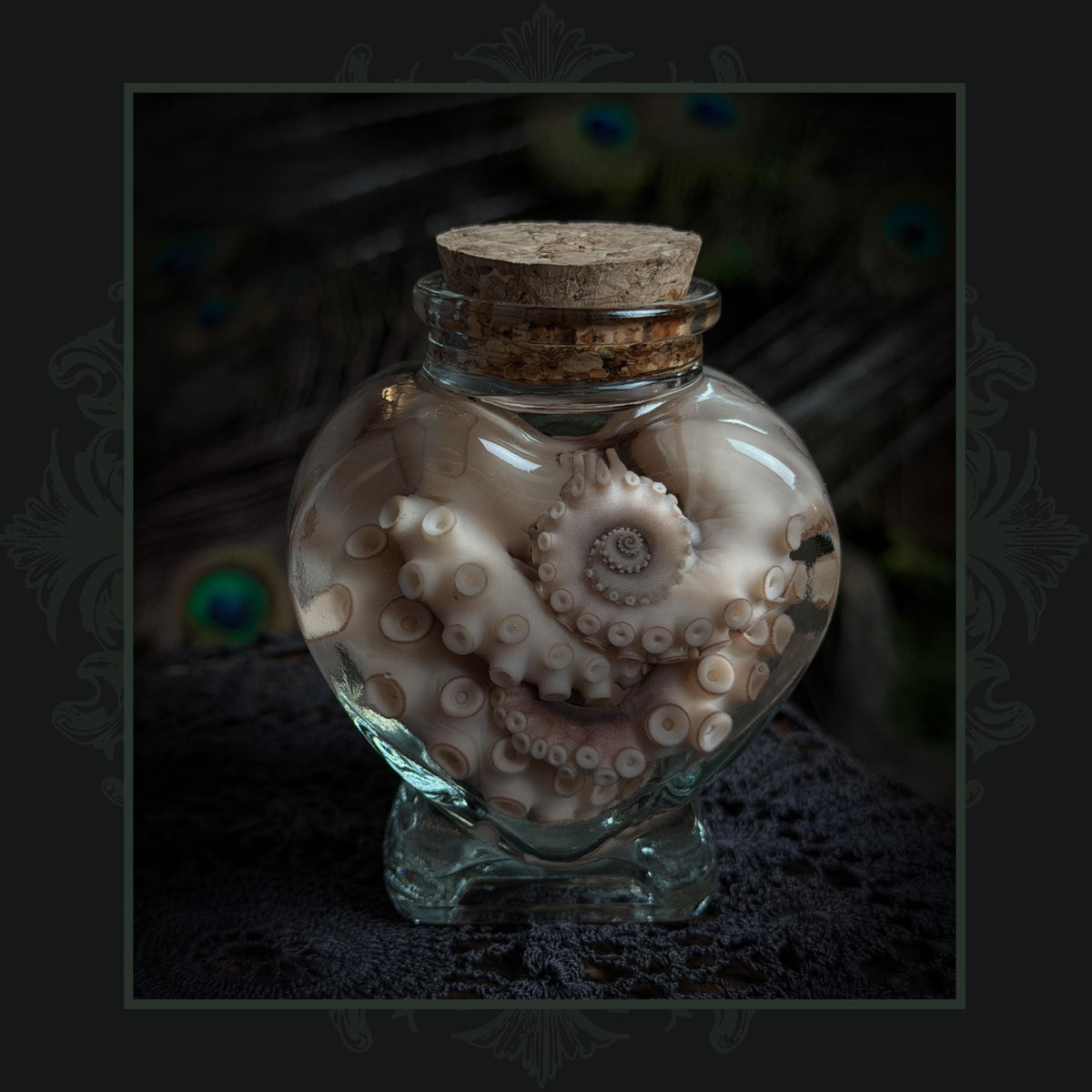 Mini Octopus Tentacle Wet Specimen Heart Bottle
