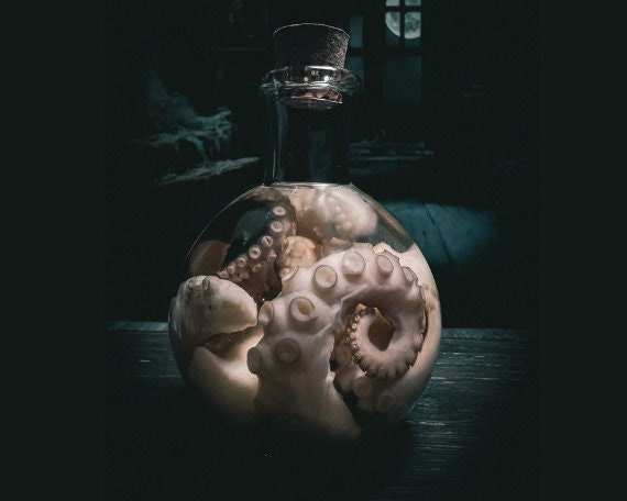 Octopus Tentacle Wet Specimen Potion Bottle