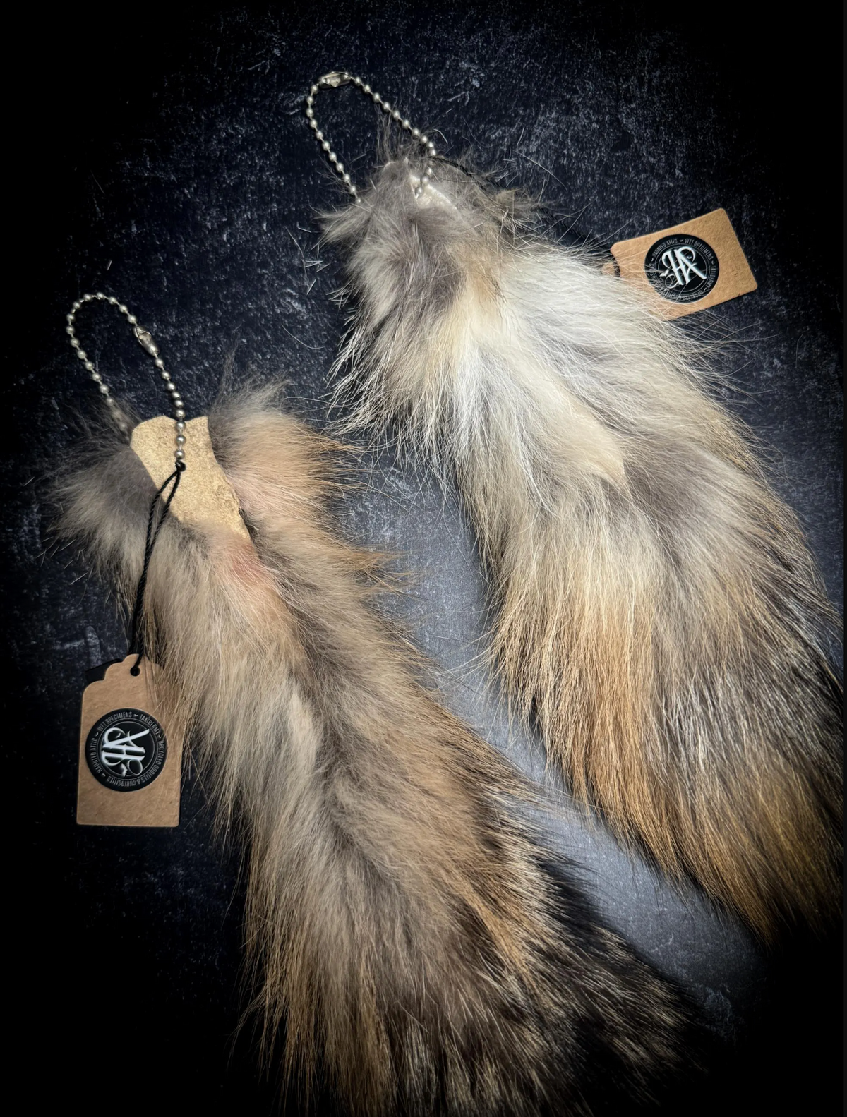 Authentic Fur Grey Fox Tail