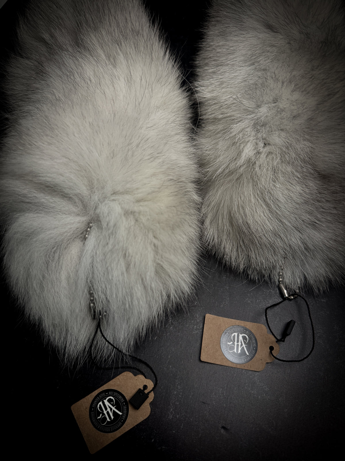 Authentic Fur Blue Fox Tail
