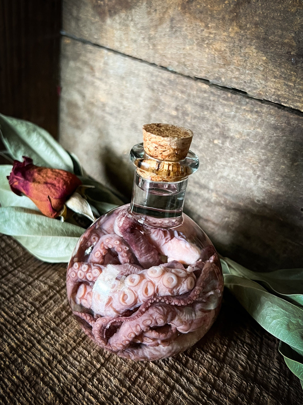 Octopus Tentacle Wet Specimen Potion Bottle