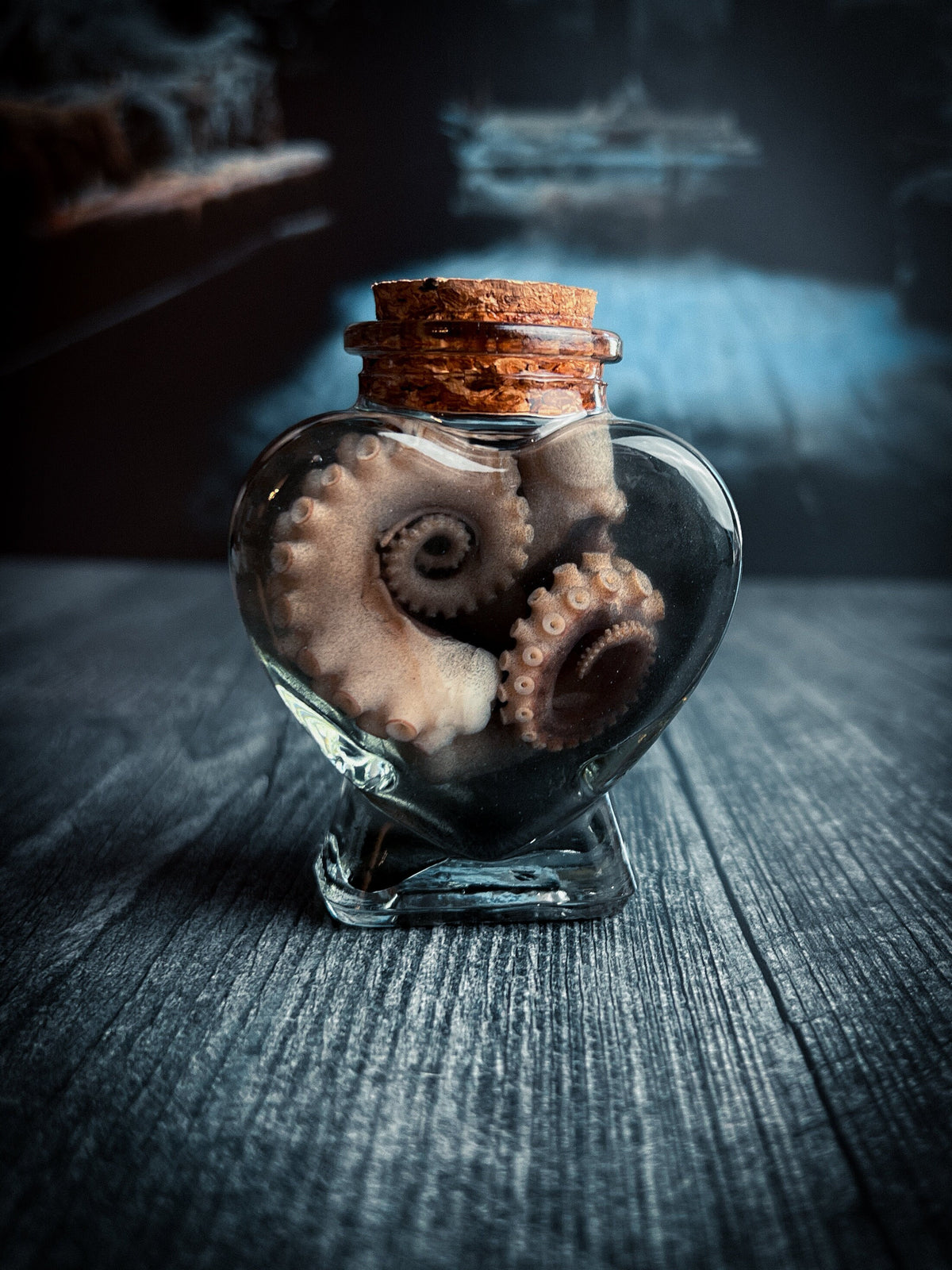 Mini Octopus Tentacle Wet Specimen Heart Bottle
