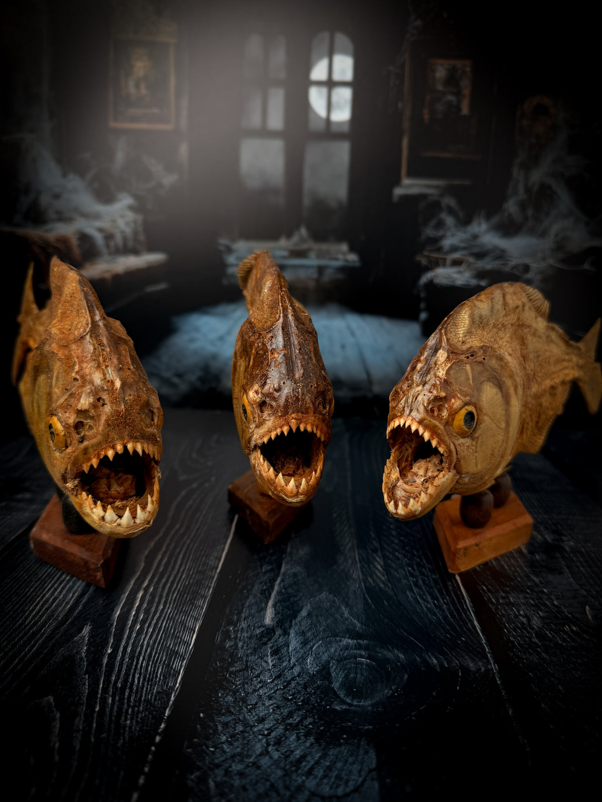 Mummified Piranha Mount