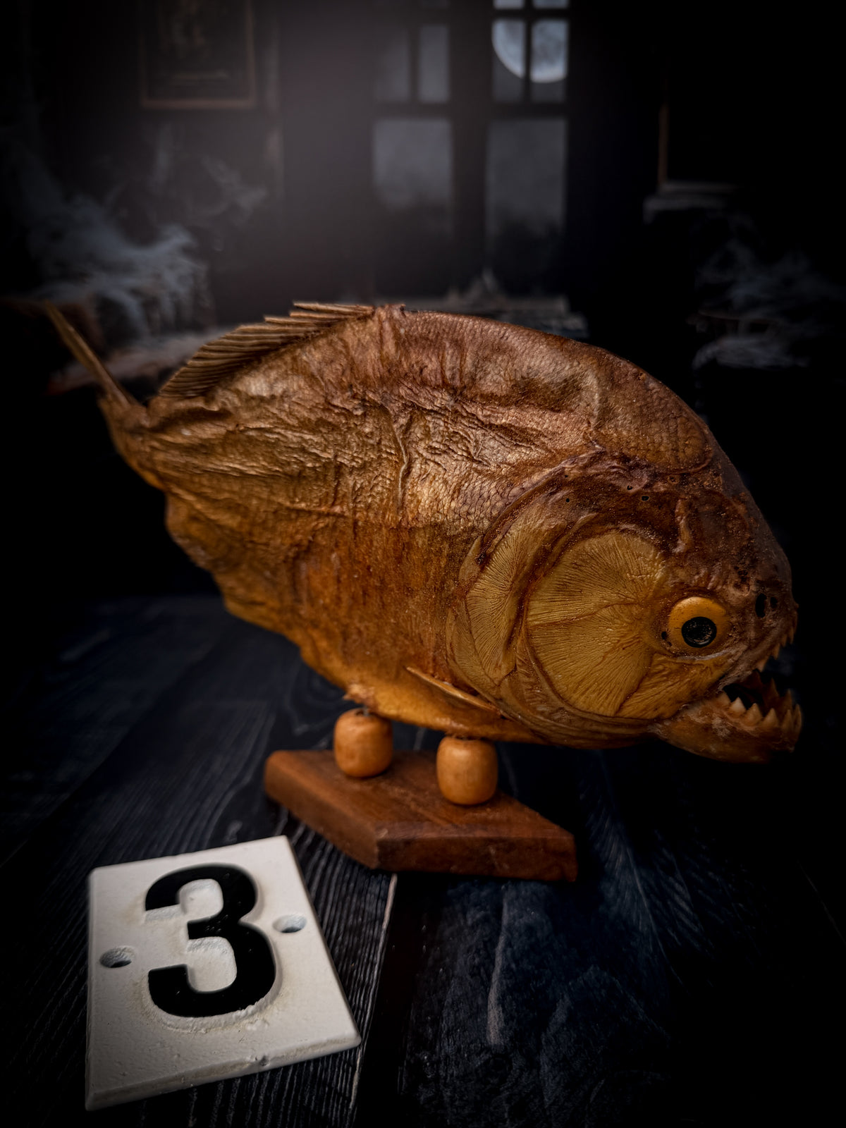 Mummified Piranha Mount