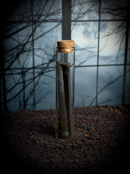 Antique "Coffin" Nail Curiosity Bottle
