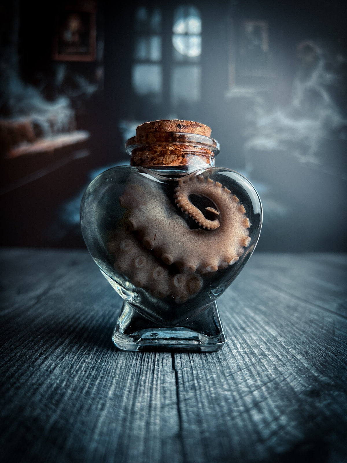 Mini Octopus Tentacle Wet Specimen Heart Bottle