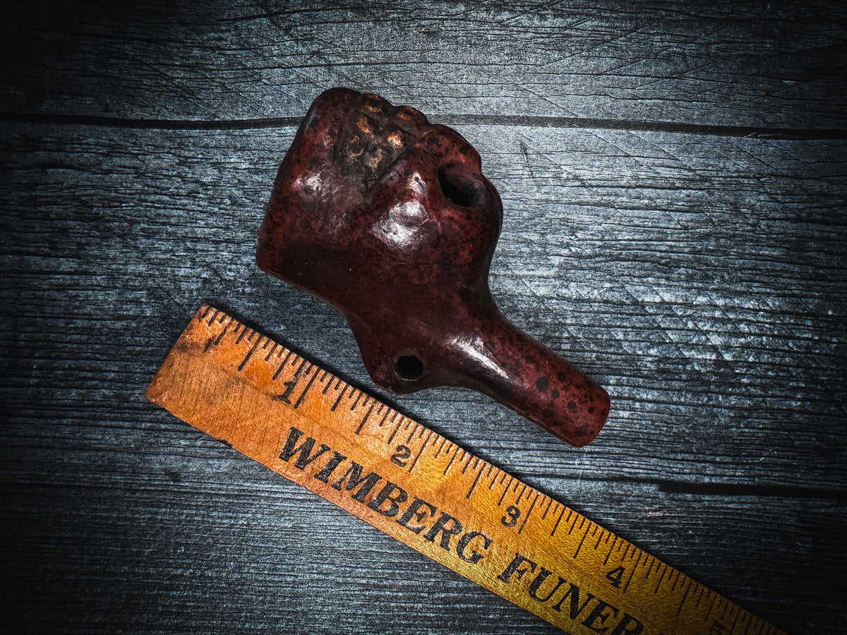 Handmade Clay Mini Aztec Death Whistle