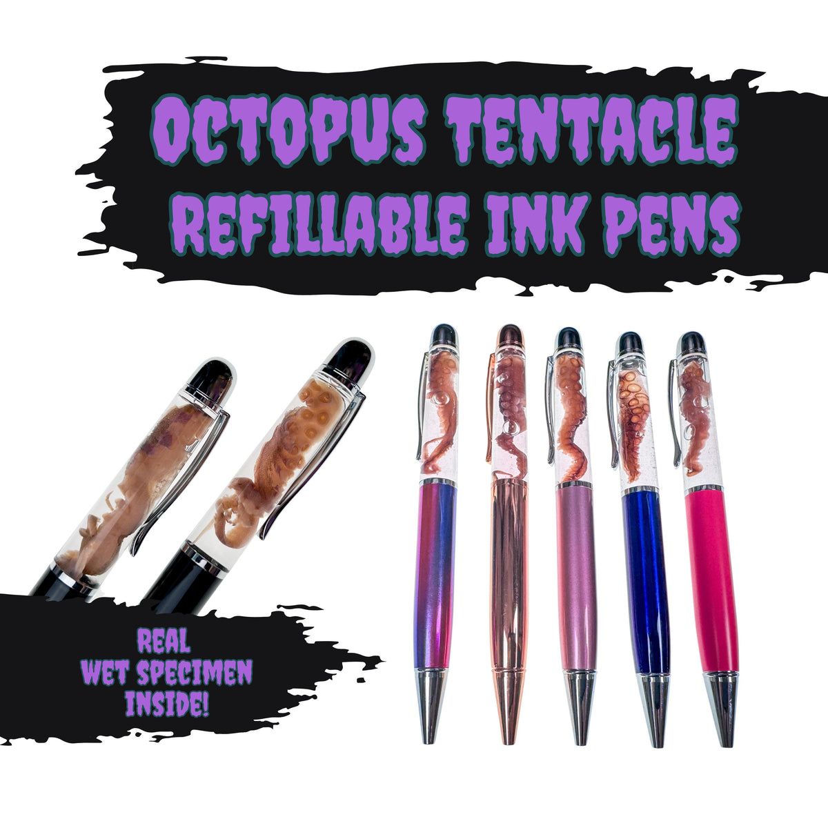Wet Specimen Octopus Tentacle Ink Pen