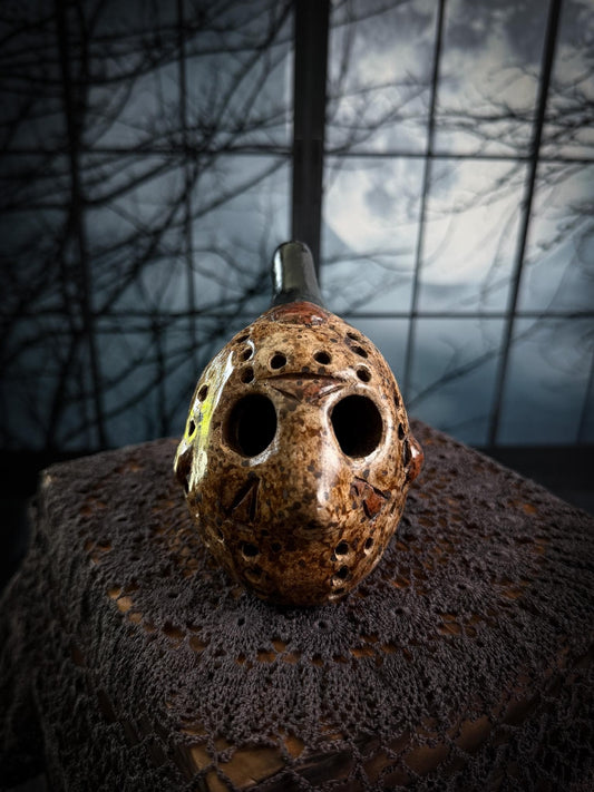 Handmade Clay Jason Aztec Death Whistle