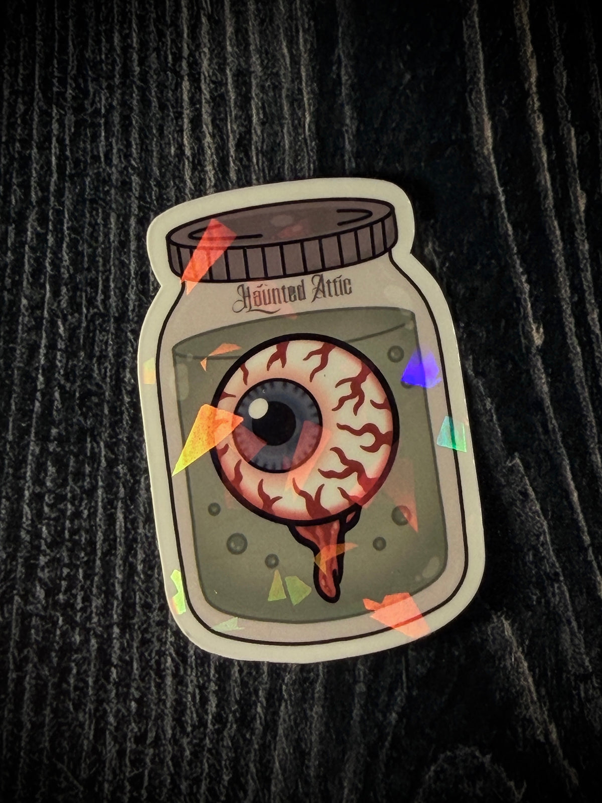 Eyeball Wet Specimen Holographic Sticker