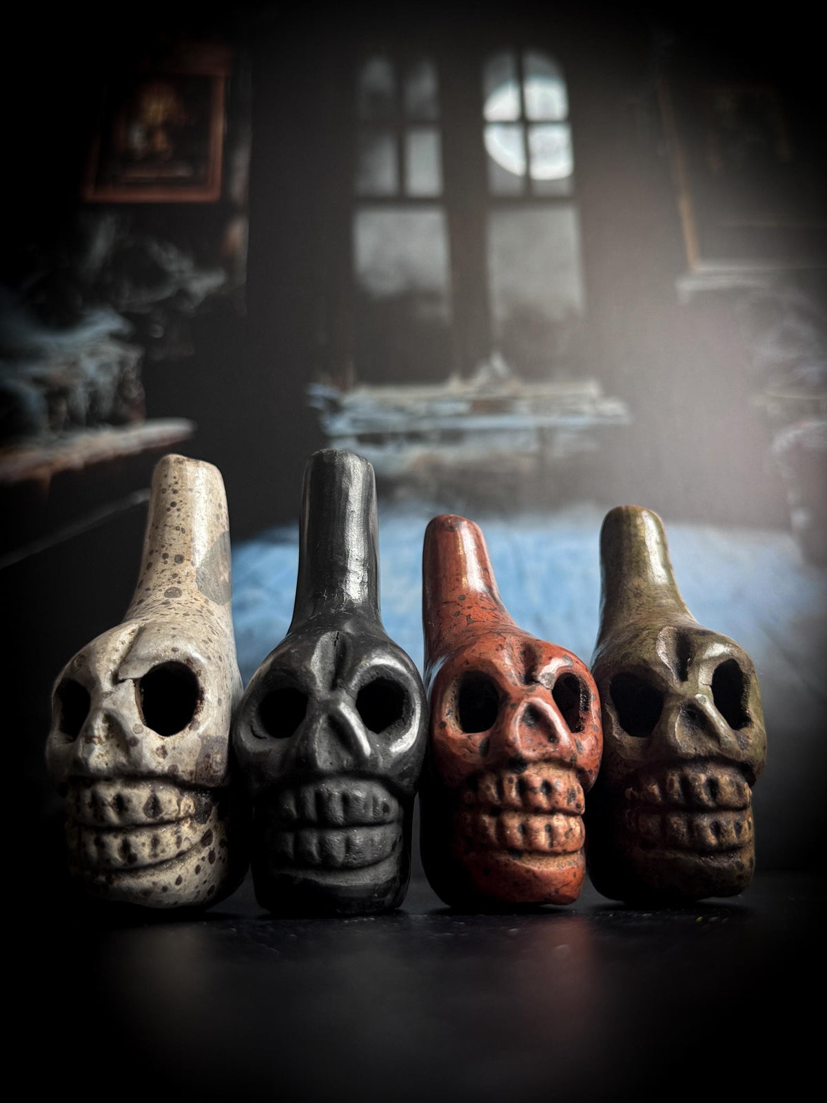 Handmade Clay Mini Aztec Death Whistle