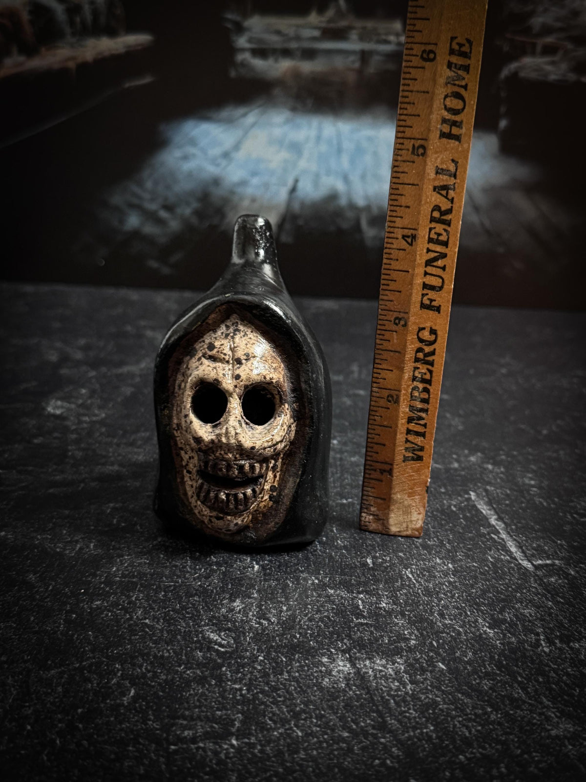 Handmade Clay Reaper Aztec Death Whistle