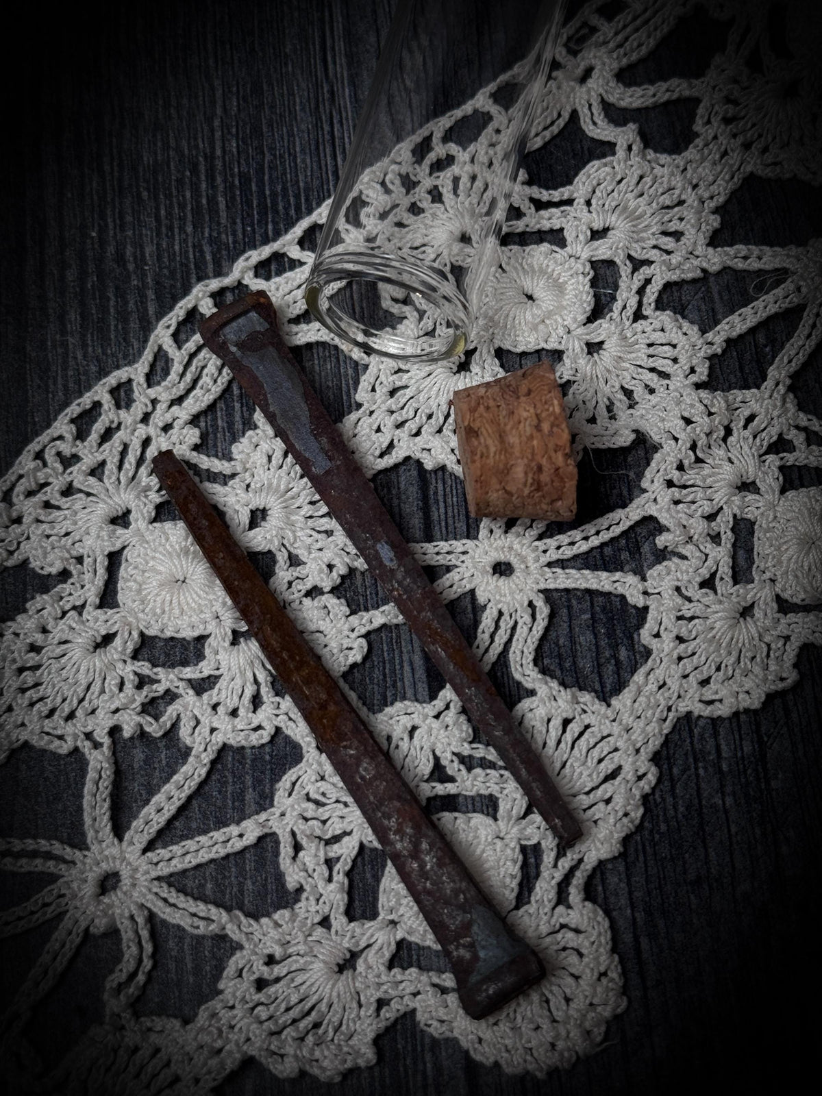 Antique "Coffin" Nail Curiosity Bottle