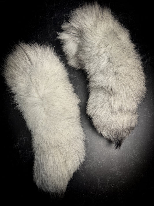 Authentic Fur Blue Fox Tail
