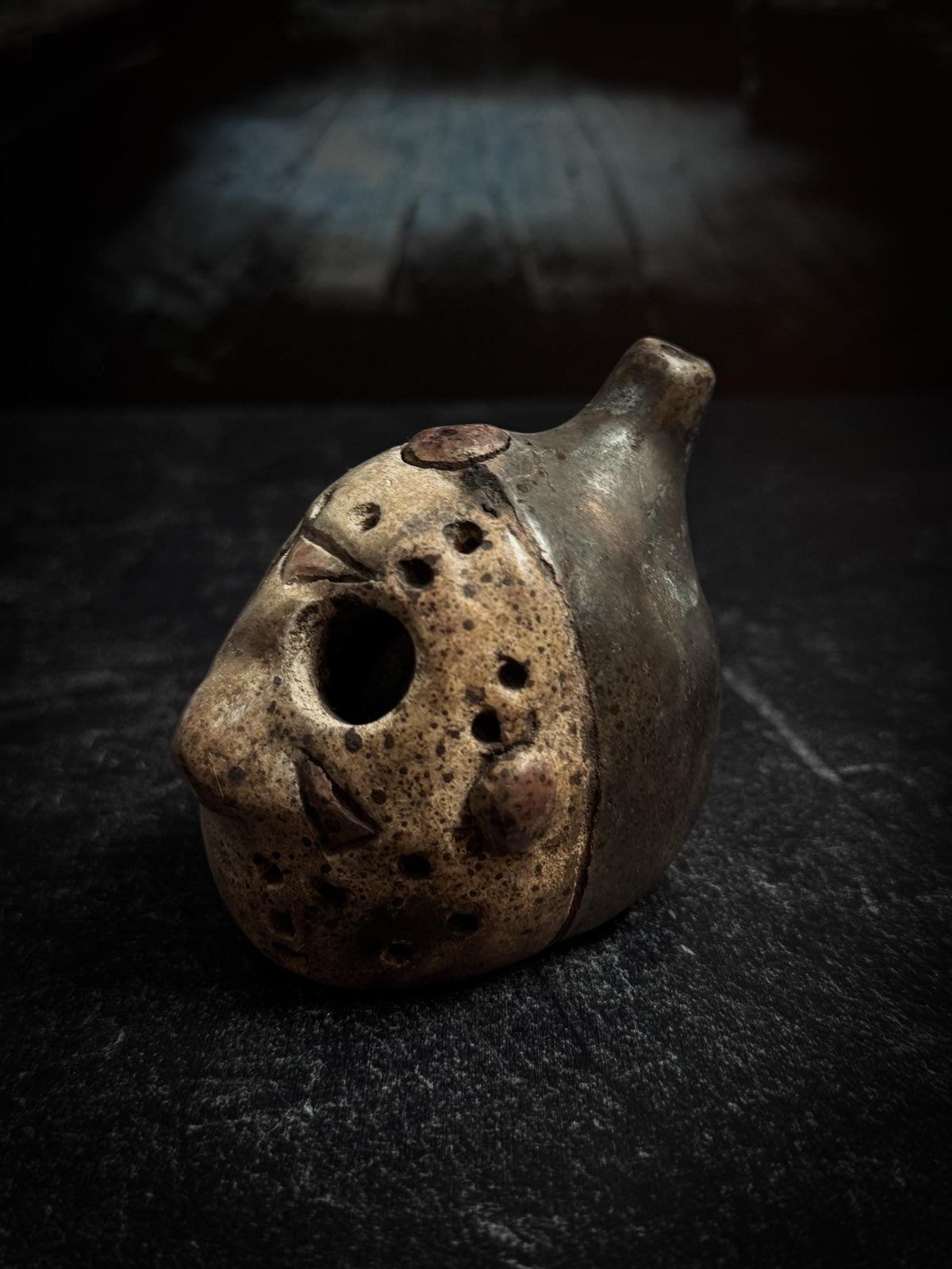 Handmade Clay Jason Aztec Death Whistle