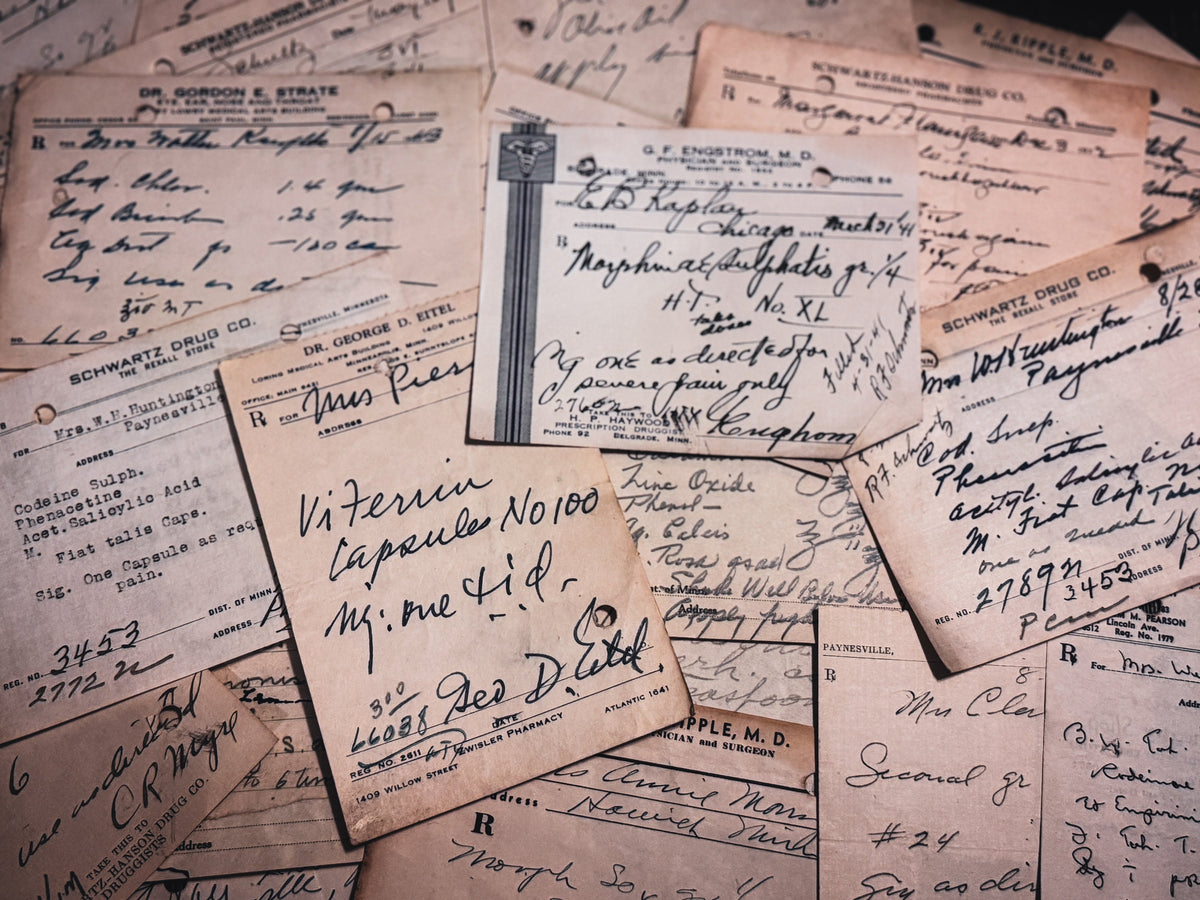 Antique Handwritten Prescriptions