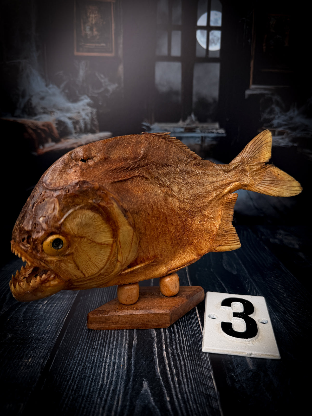 Mummified Piranha Mount
