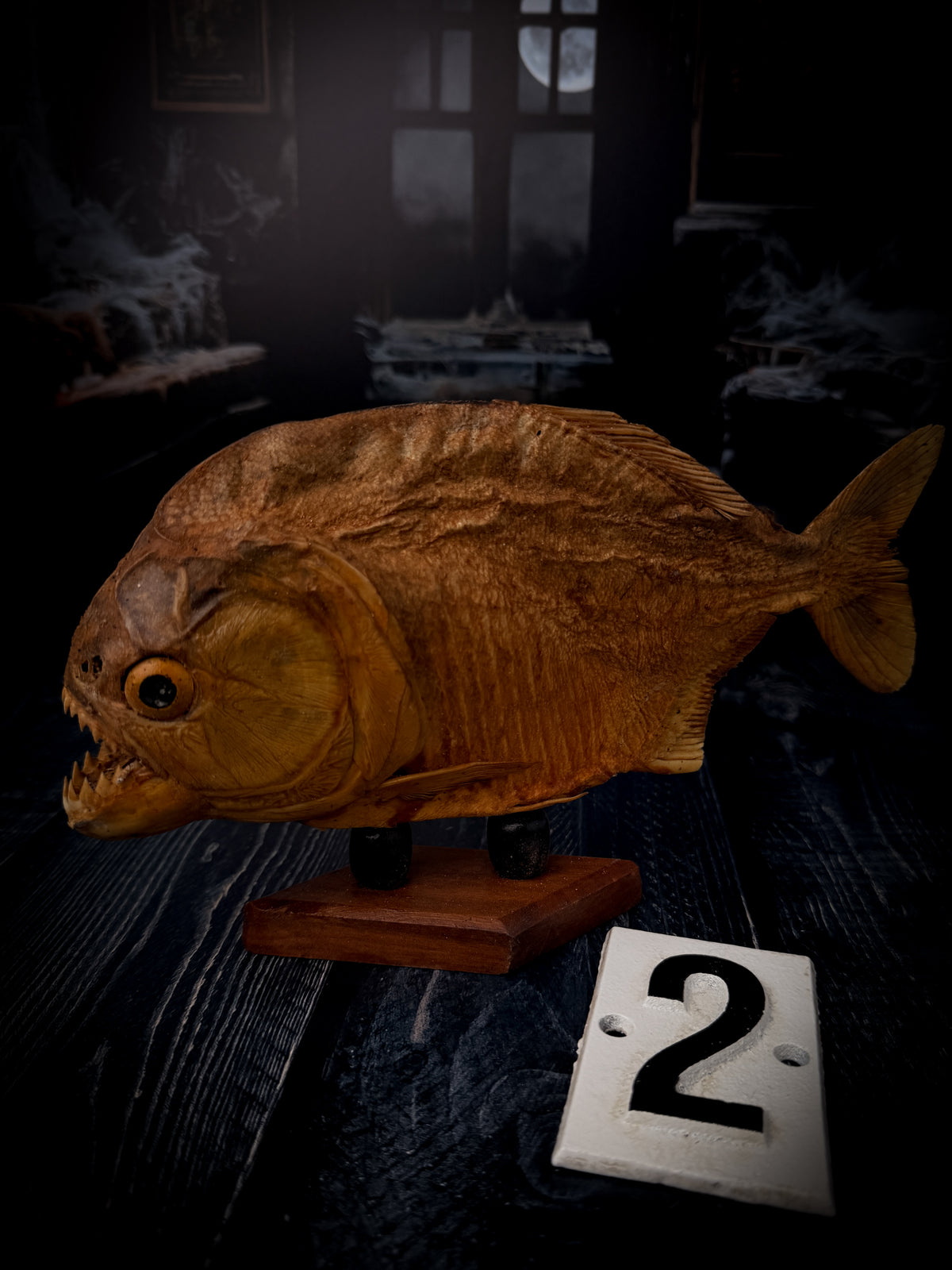 Mummified Piranha Mount