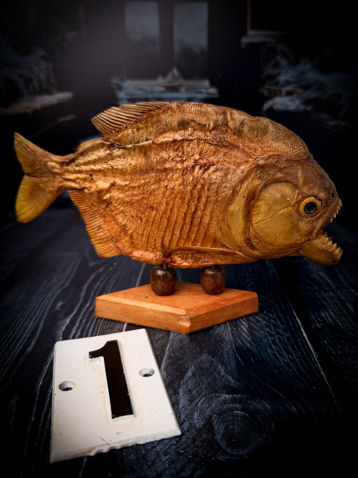 Mummified Piranha Mount