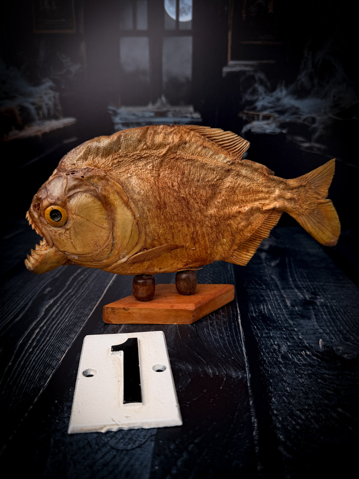 Mummified Piranha Mount