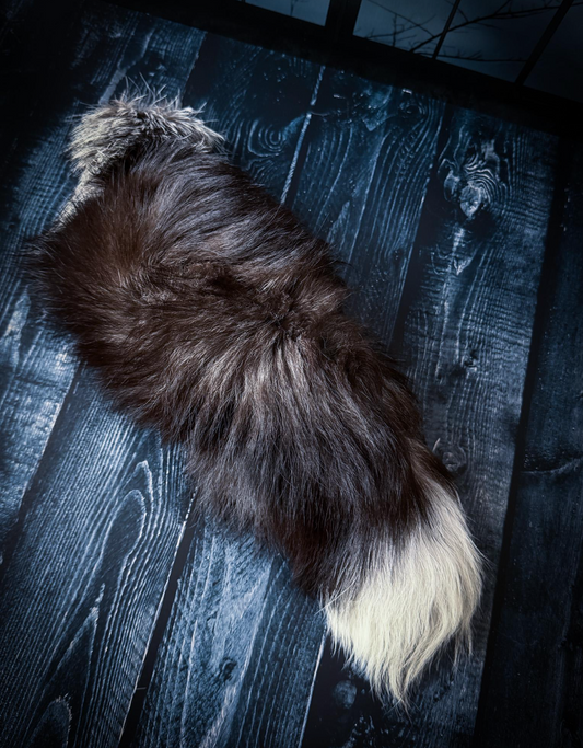 Authentic Fur Silver Fox Tail