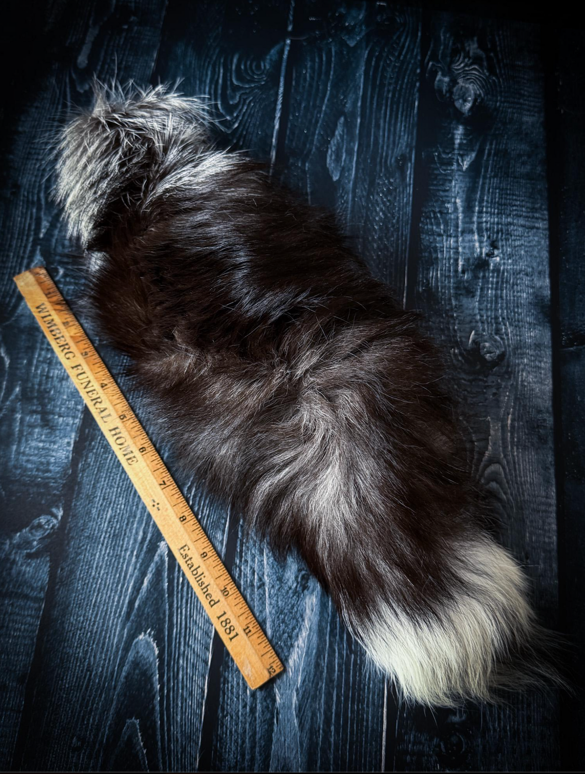 Authentic Fur Silver Fox Tail